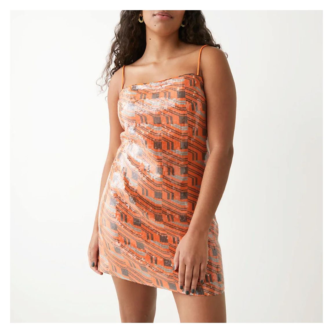 Orange Dagmar Cotton Mini Dress main product photo
