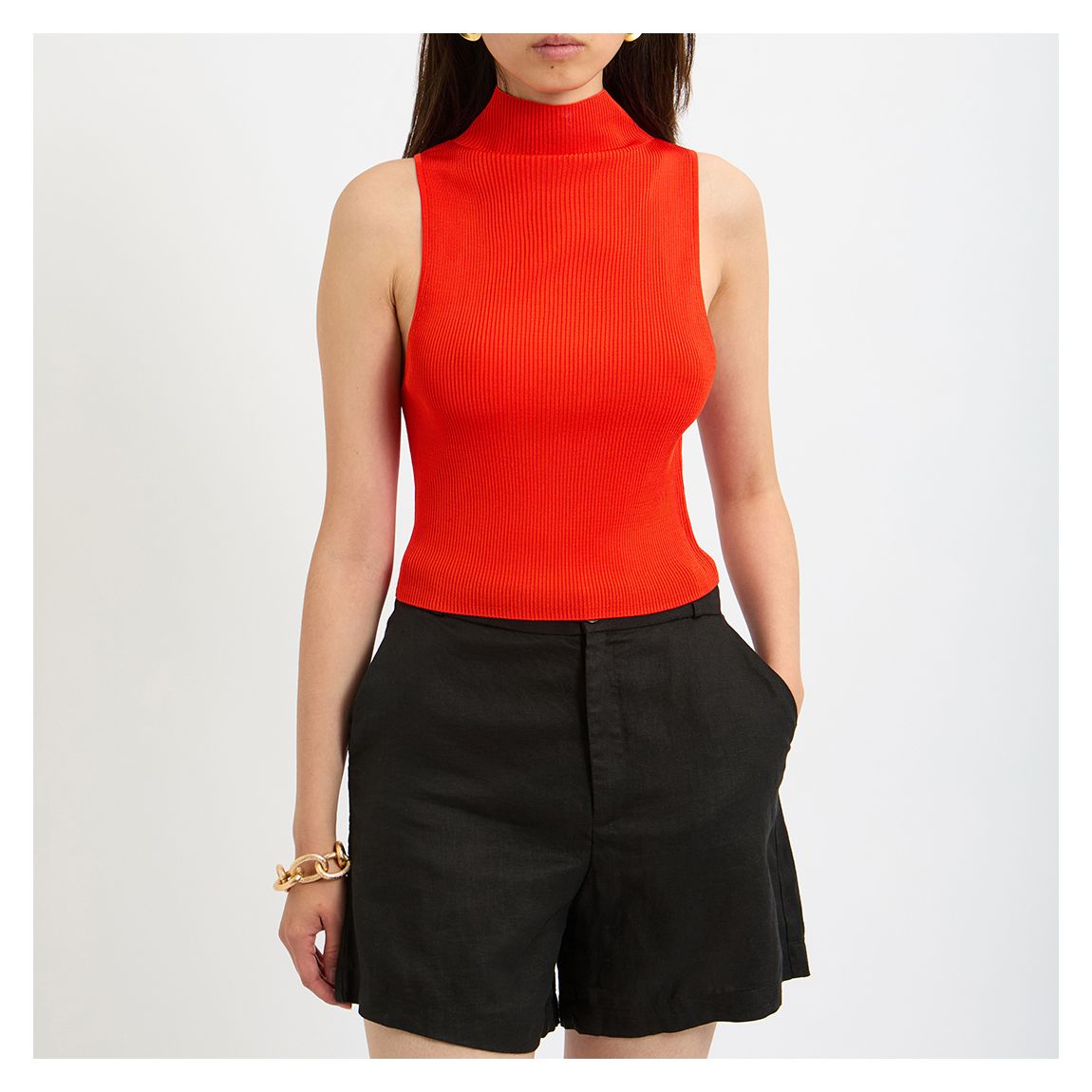 Orange Dahlia Crop Top main product photo