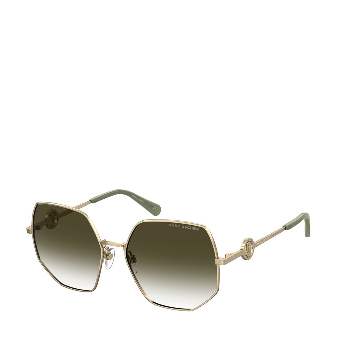 Marc Jacobs Gold Green Sunglasses 59mm main product photo