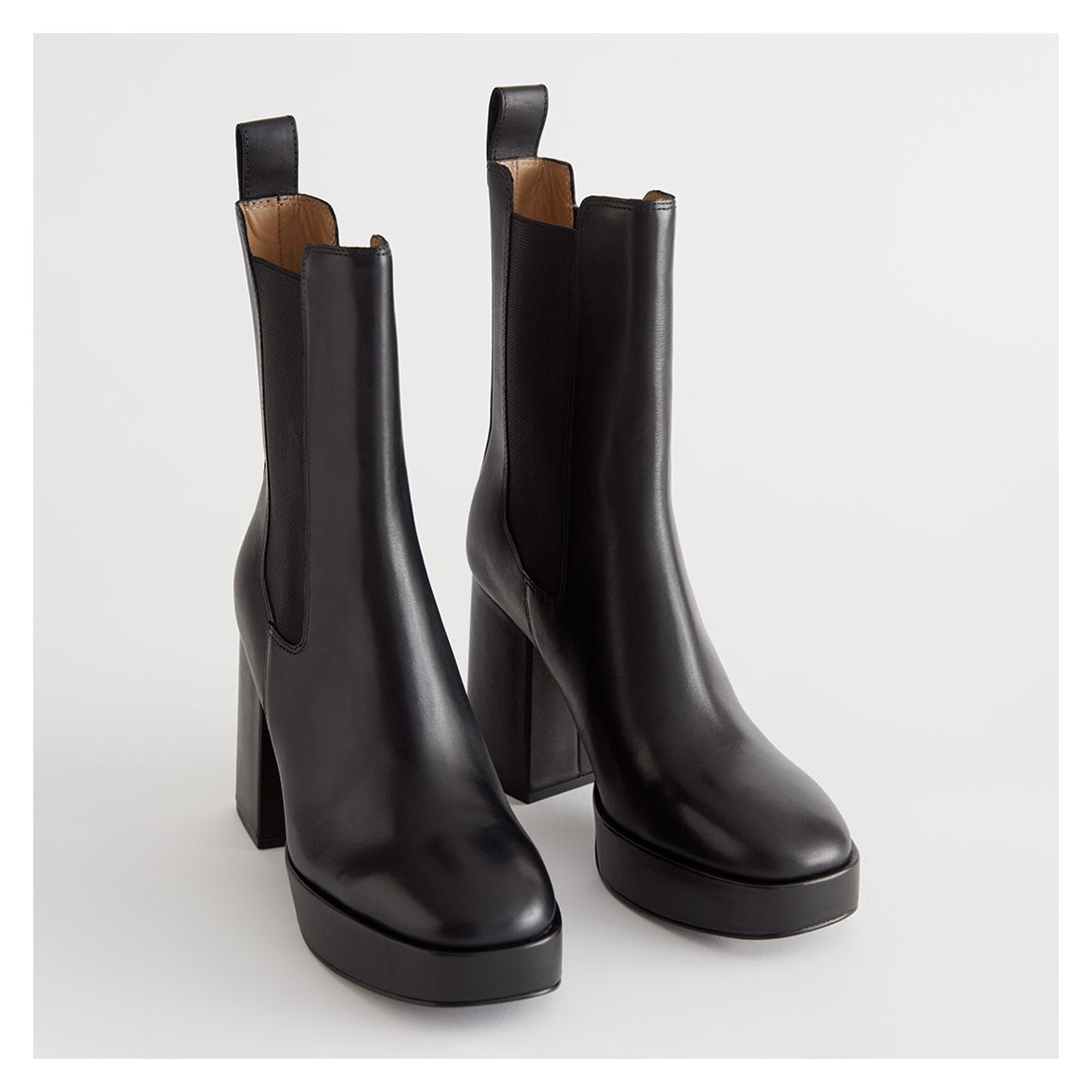 Black Heidi Platform Boots main product photo