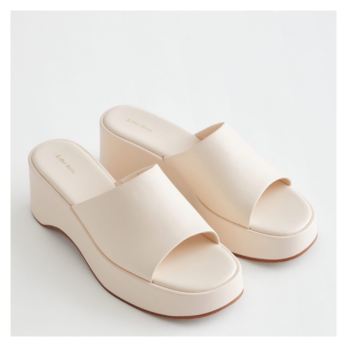 White Donna Leather Sandals main product photo