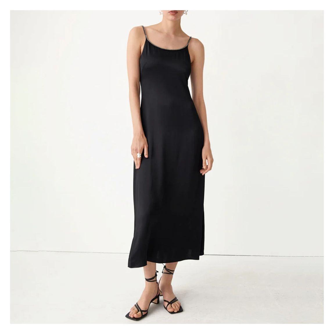 Black Julietta Midi Dress main product photo