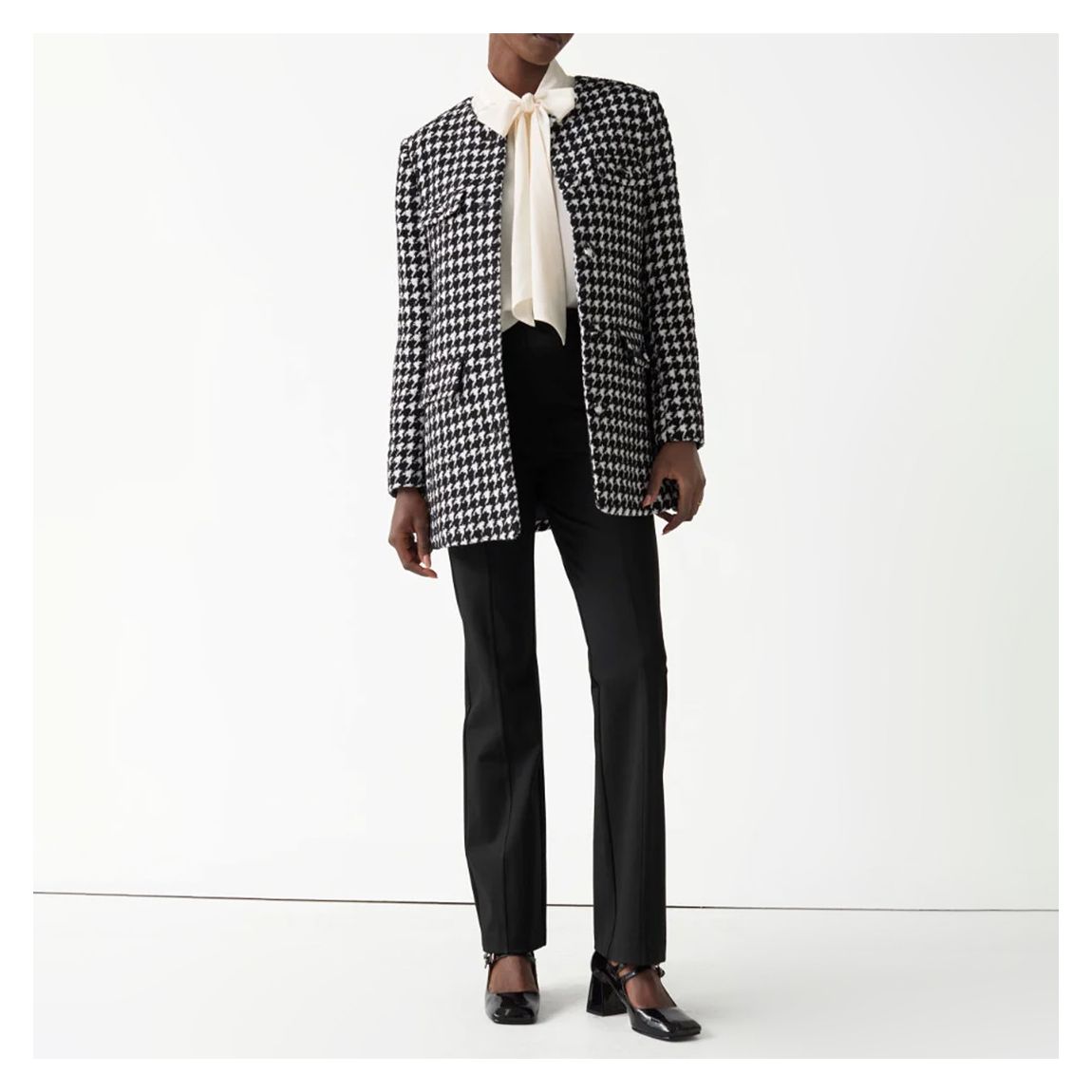 White Bettina Tweed Jacket main product photo