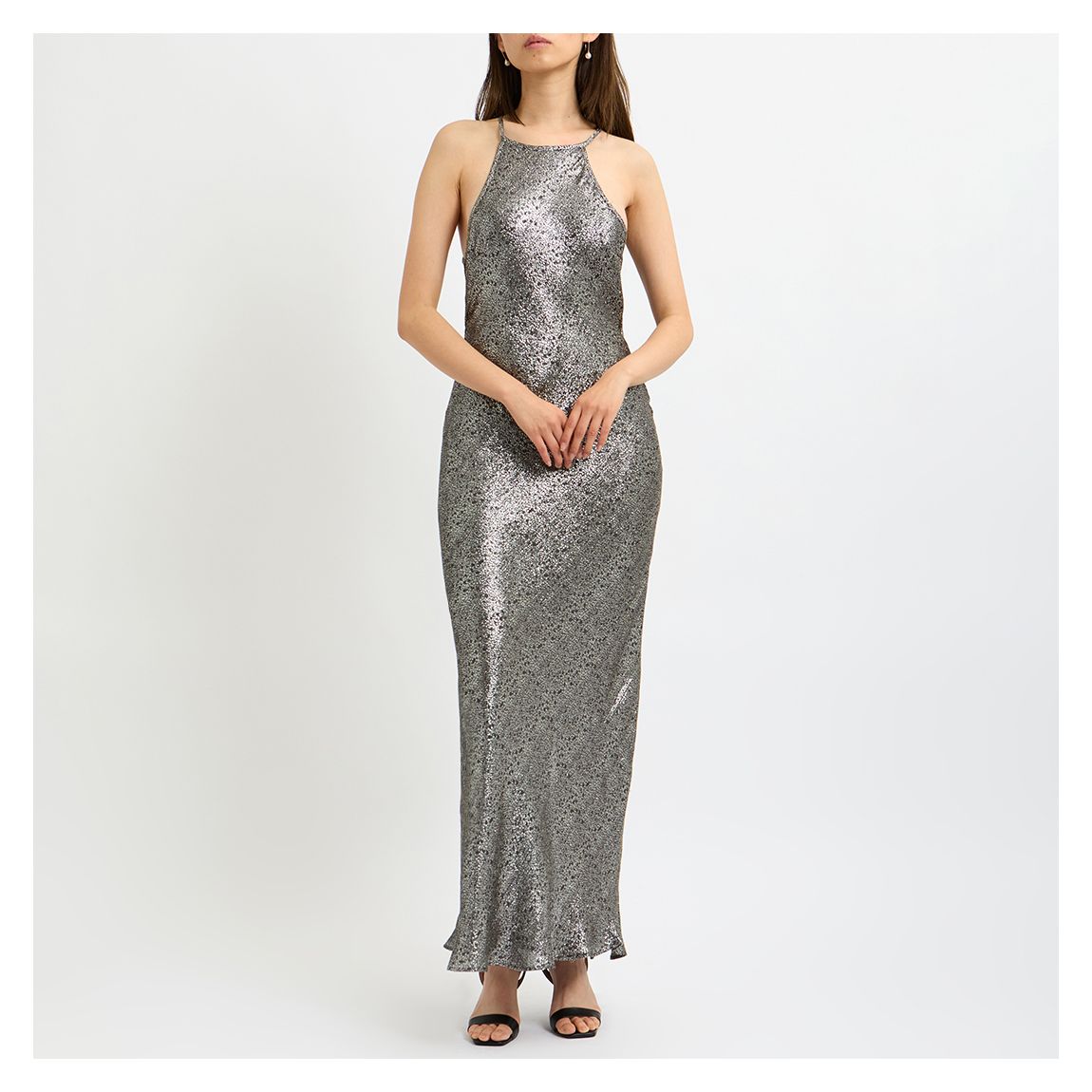 Black Maja Metallic Cotton Blend Dress main product photo