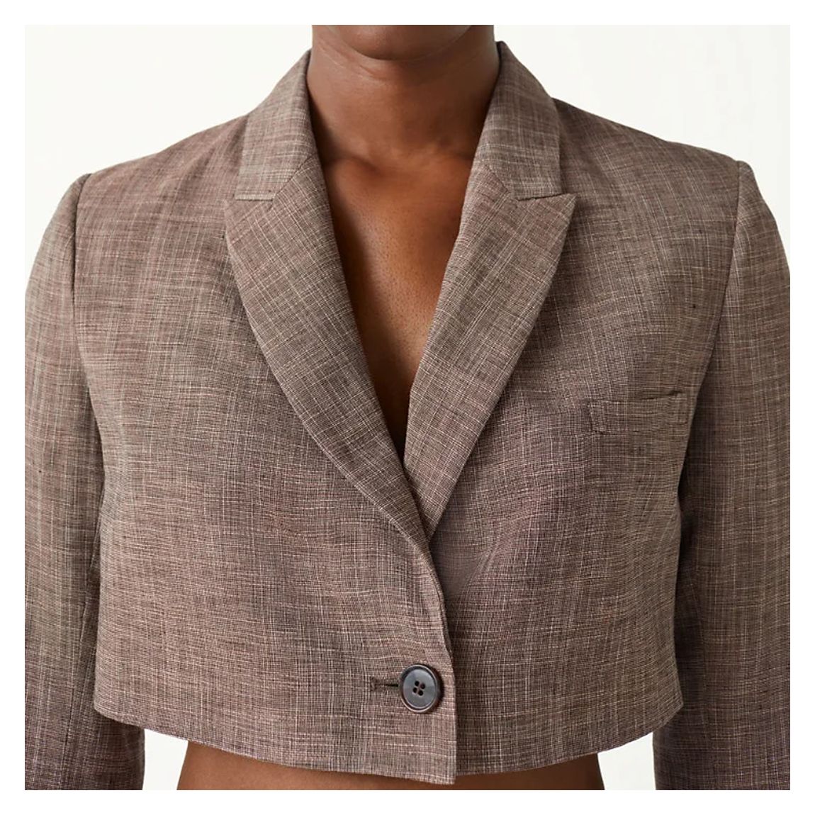 Beige Holga Cropped Blazer main product photo