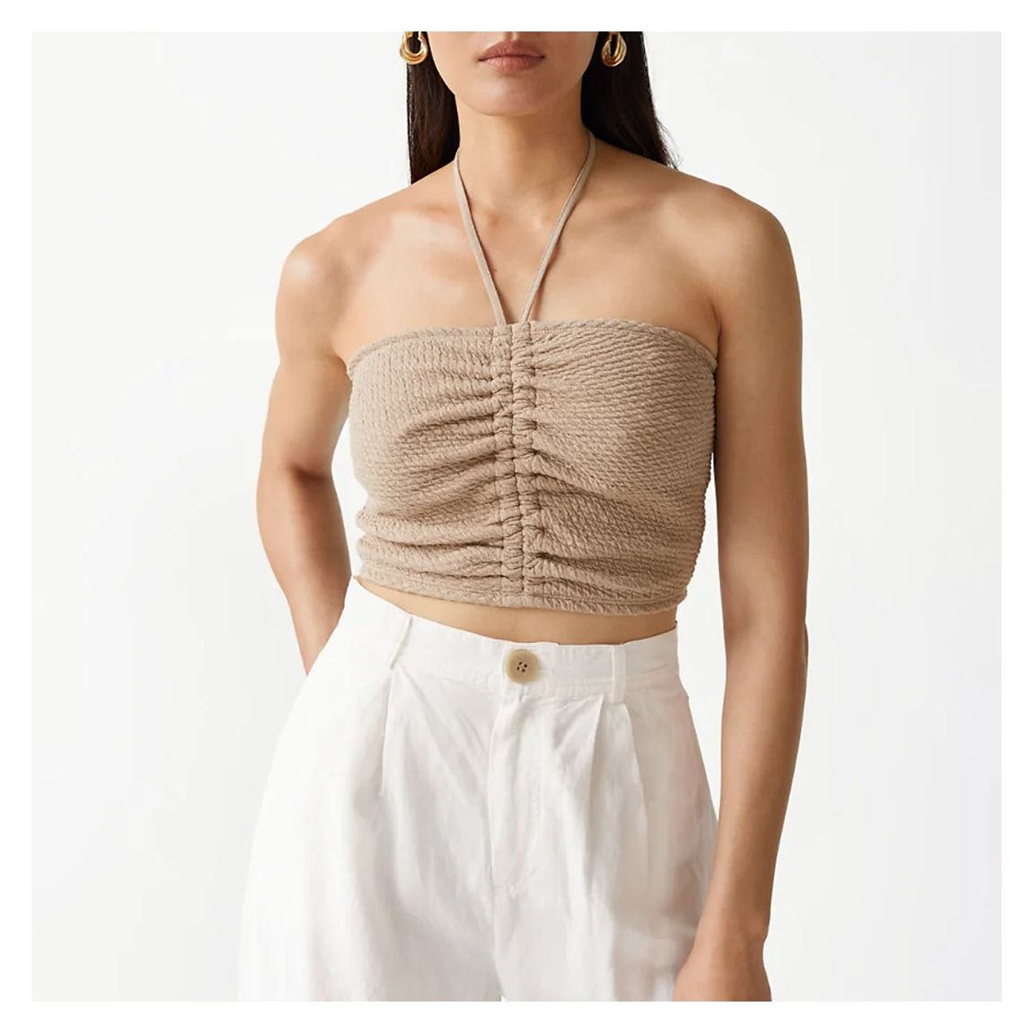 Beige Tati Halter neck Top main product photo