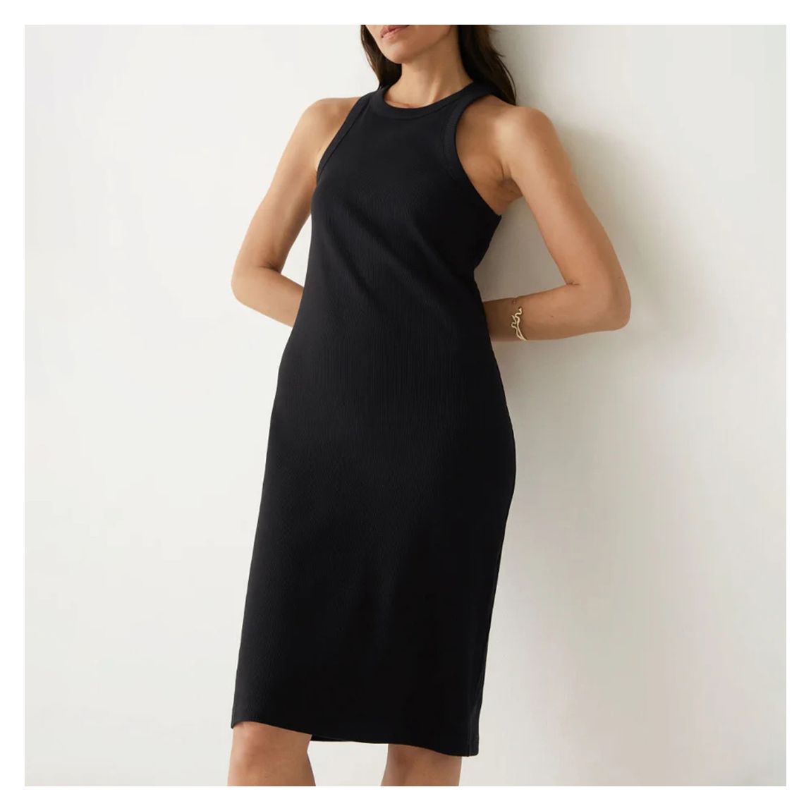 Black Genevieve Cotton Blend Dress main product photo