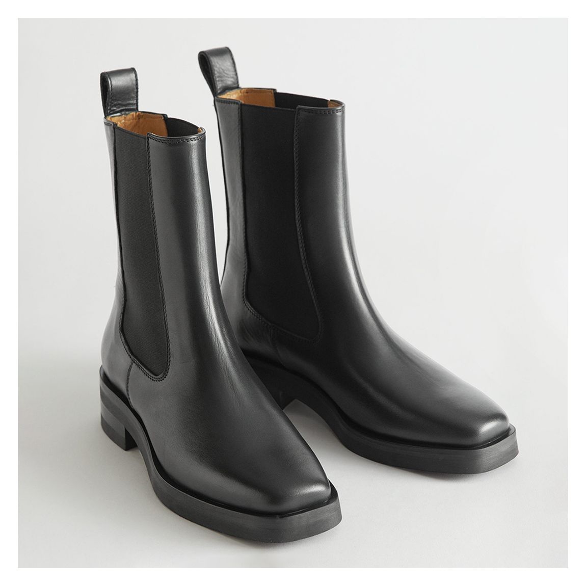 Black Hjordis Leather Chelsea Boots main product photo