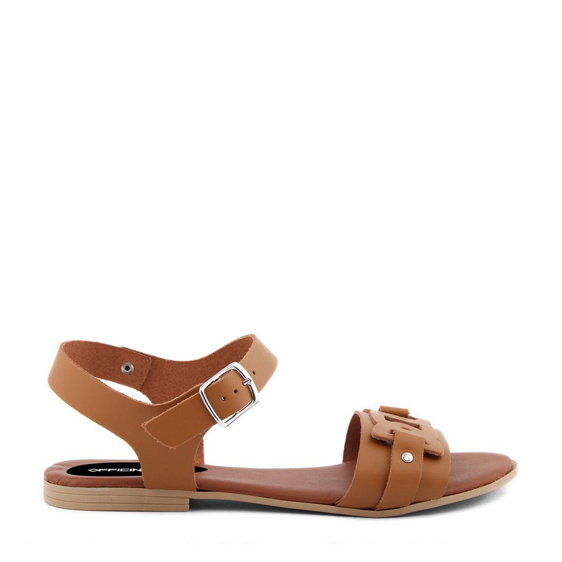 Brown Leather Flat Sandals main product photo