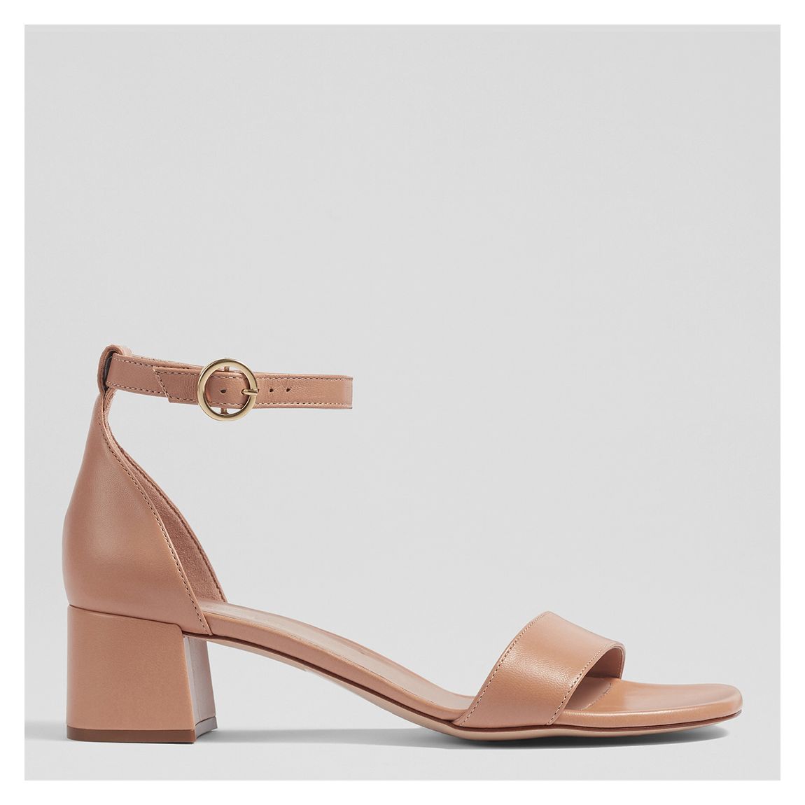 Camel Leather Nanette Heeled Sandals main product photo
