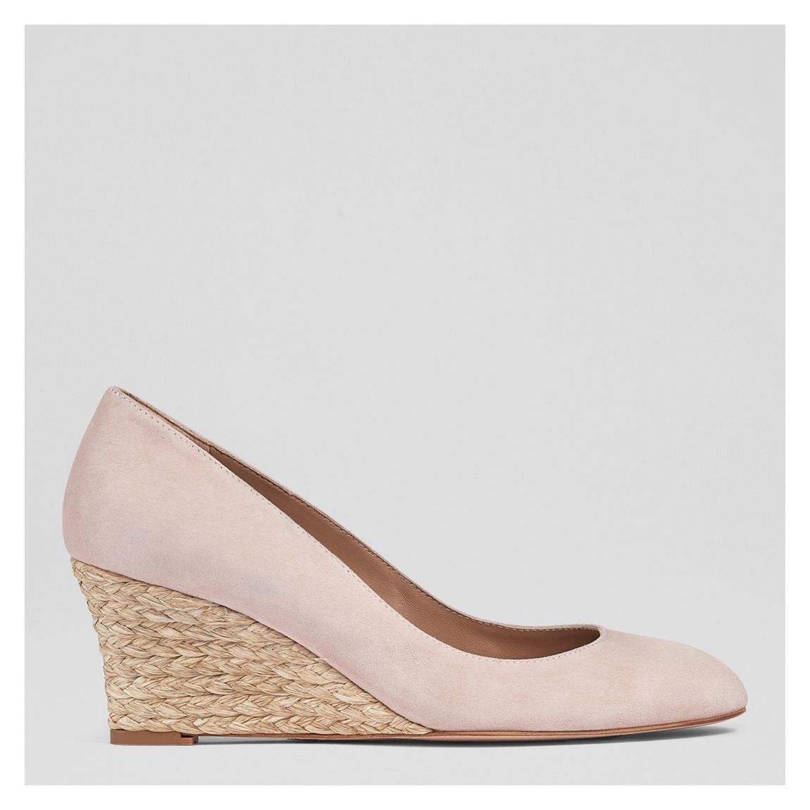 Pink Suede Eevi Wedge Court main product photo