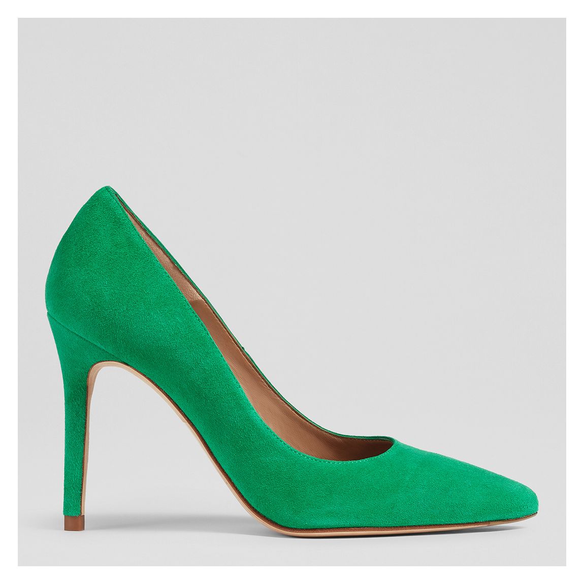 Green Suede Court Heels main product photo