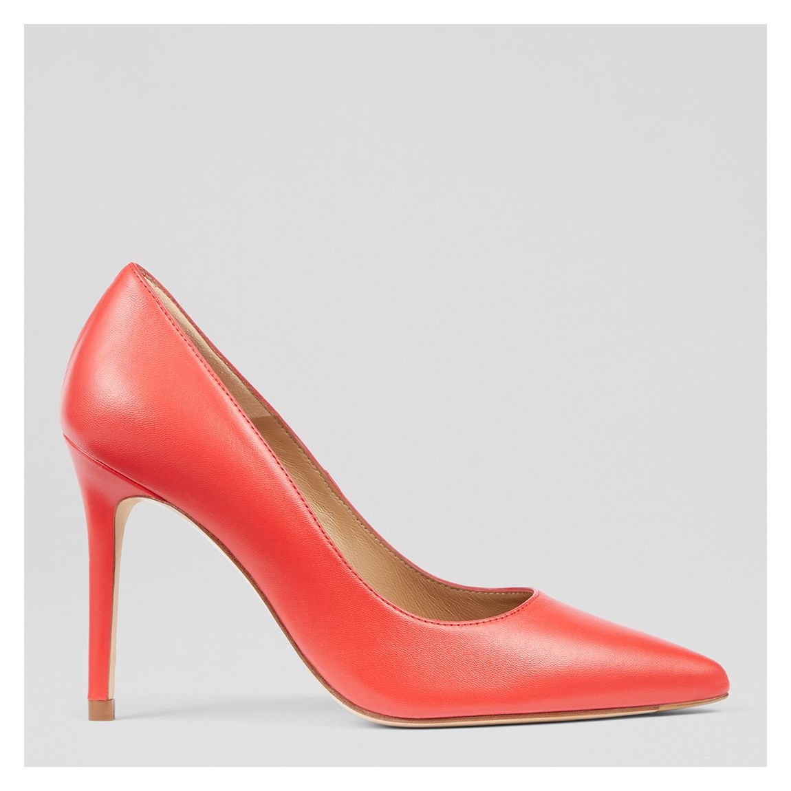 Red Leather Fern Court Heel main product photo