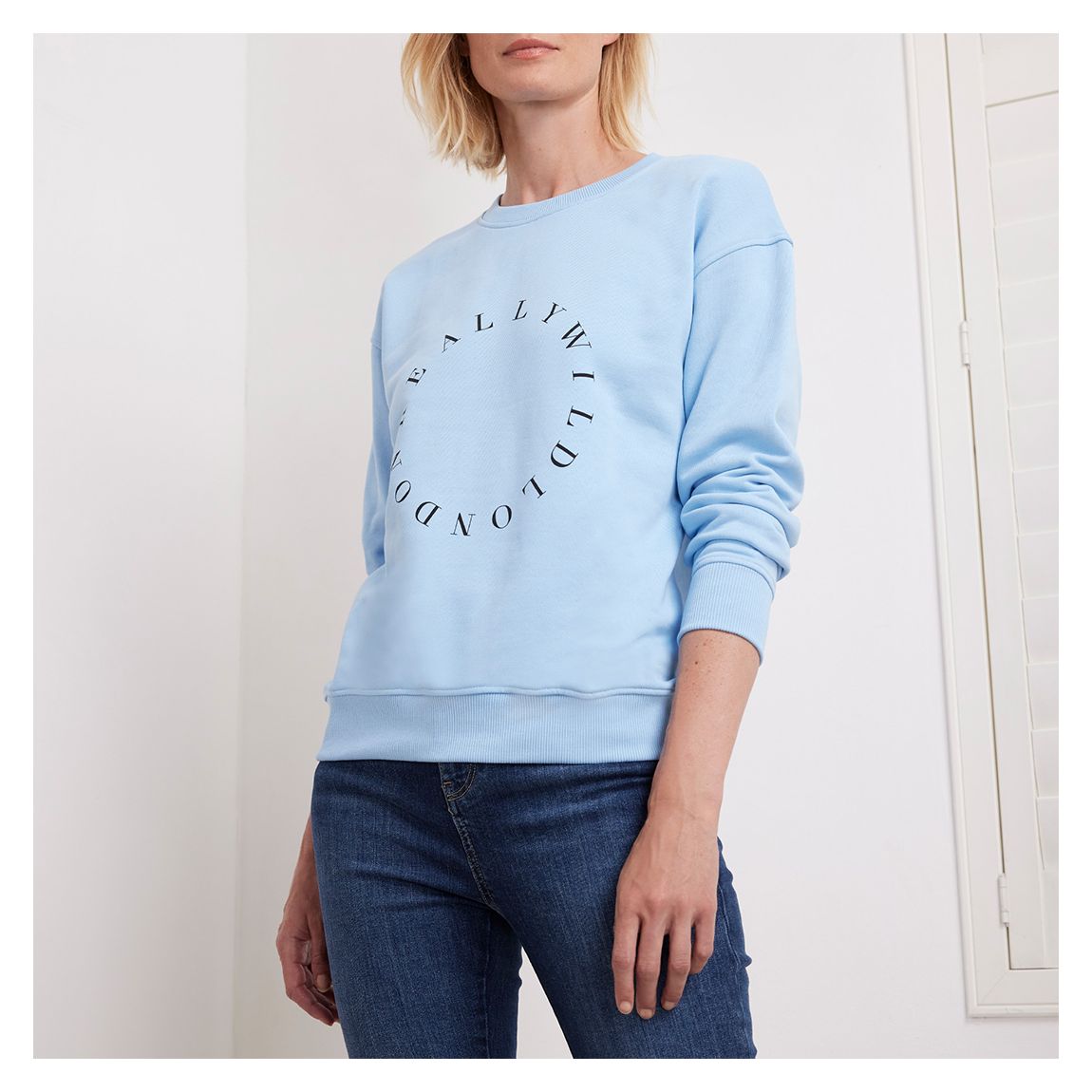 Blue Organic Cotton Sweatshirt main product photo