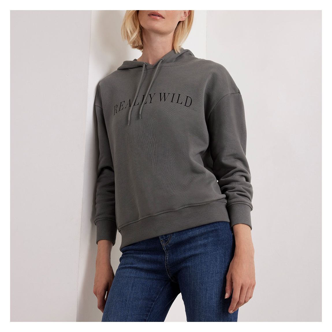 Grey Organic Cotton Hoodie main product photo