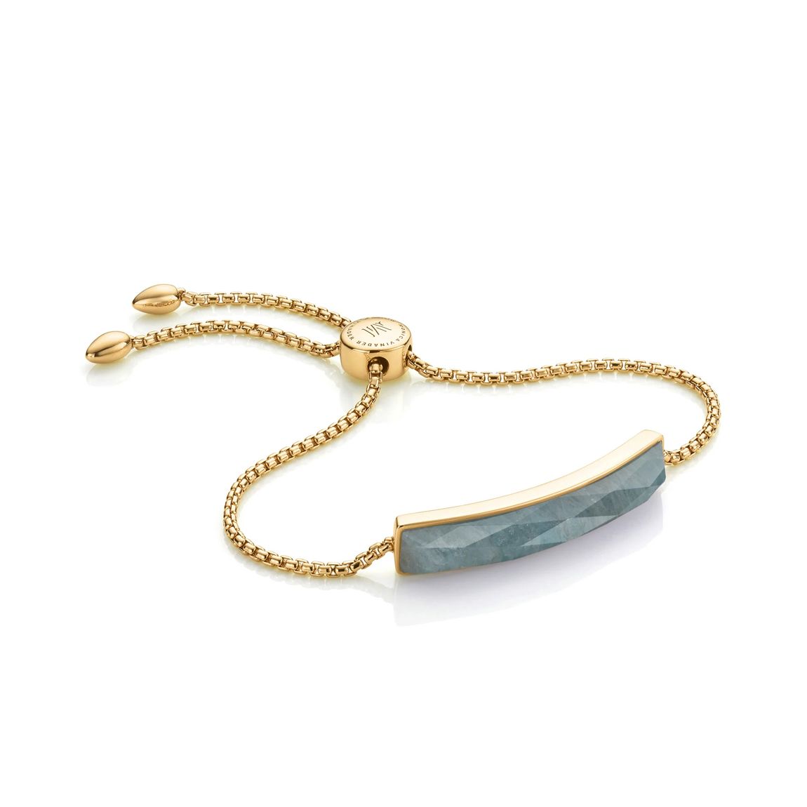 Gold Vermeil Baja Facet Bracelet - Aquamarine main product photo