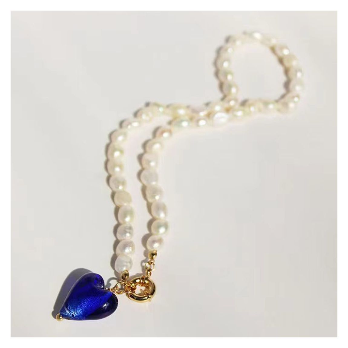 Blue Full Heart Necklace main product photo