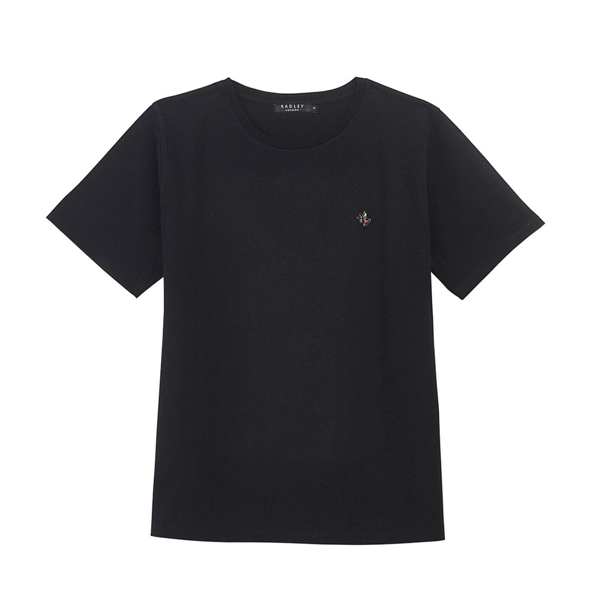Black Clarence Road Crew Neck Embroidered T-Shirt main product photo