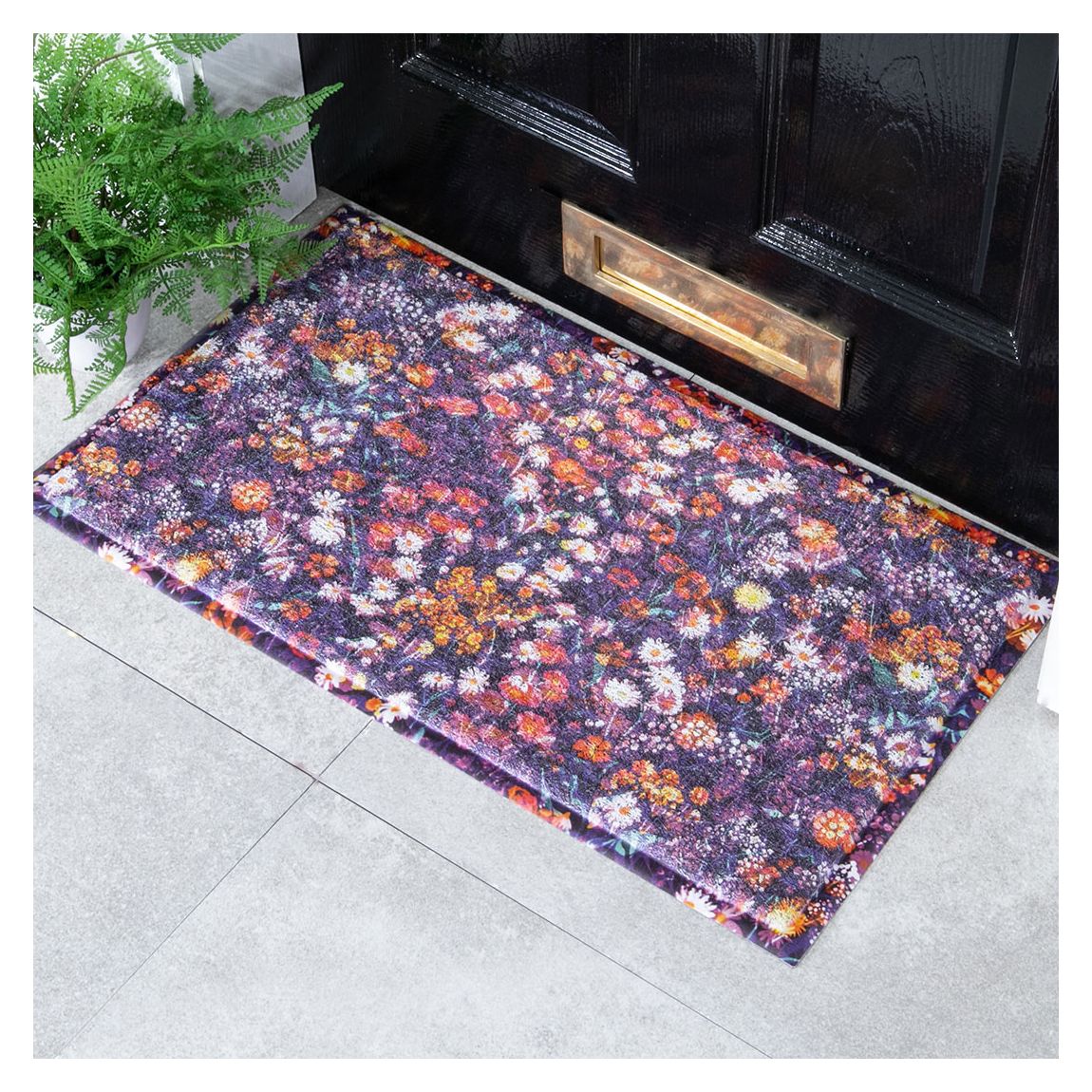 Wild Flower Pattern Doormat (70 x 40cm) main product photo