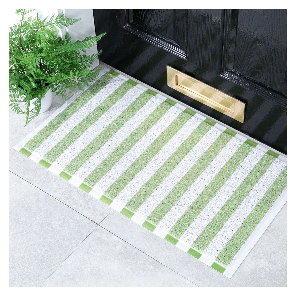 Green Striped Doormat (70 x 40cm) main product photo