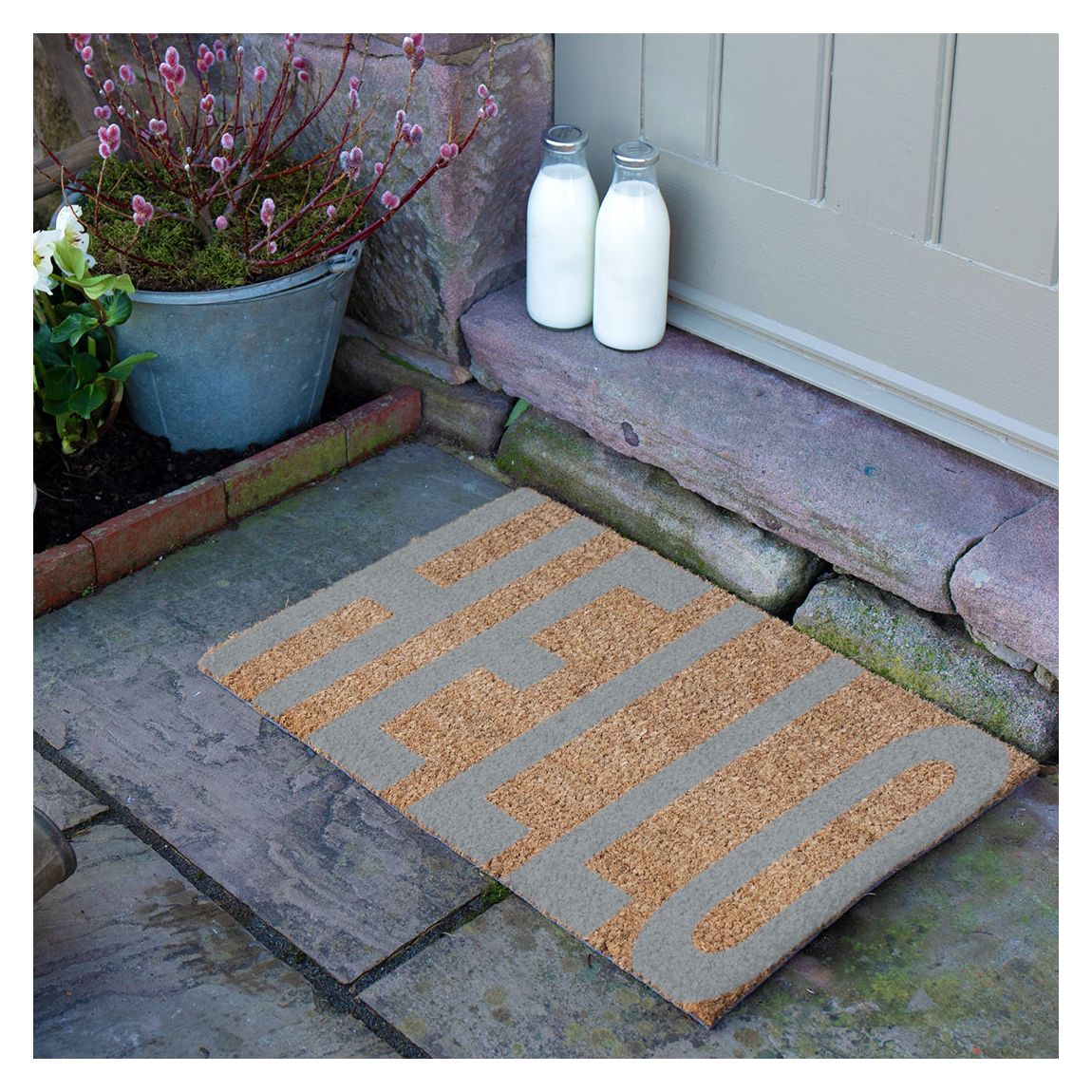 Grey Big Hello Doormat main product photo