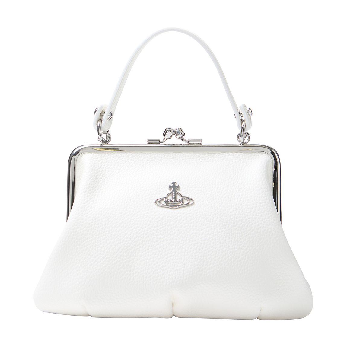 White Granny Frame Purse main product photo