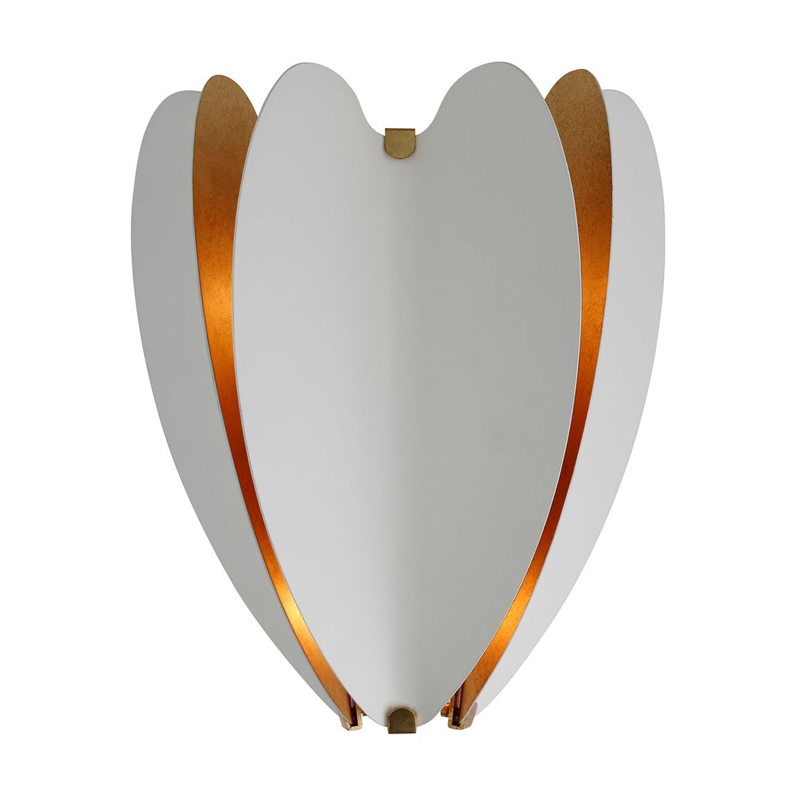Danes Small Sconce in Matte White and Gild main product photo