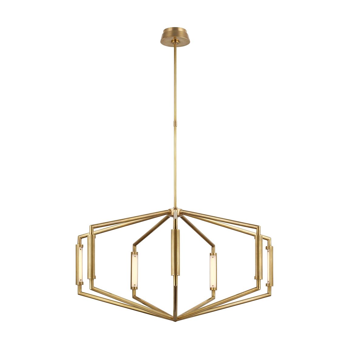 Appareil 40" Low Profile Chandelier in Antique-Burnished Brass main product photo