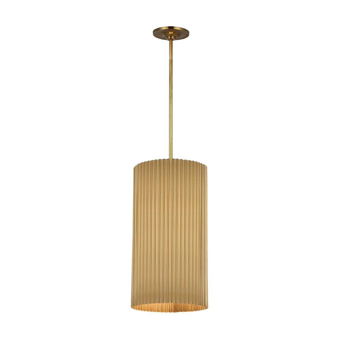 Rivers Medium Fluted Pendant in Soft Brass main product photo