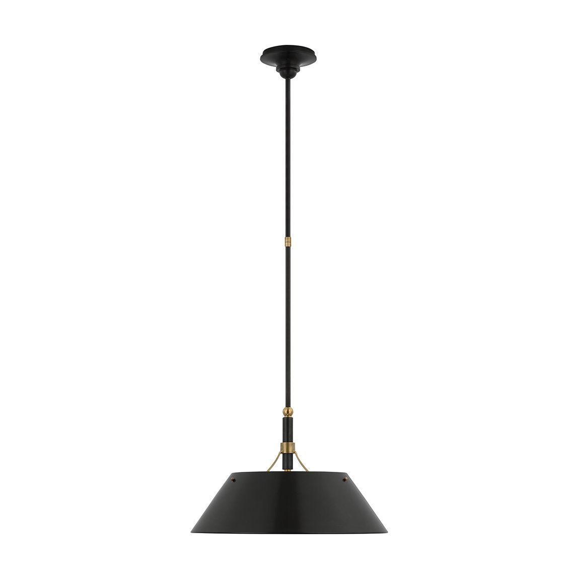 Turlington Large Pendant in Bronze and Hand-Rubbed Antique Brass with Bronze Shade main product photo