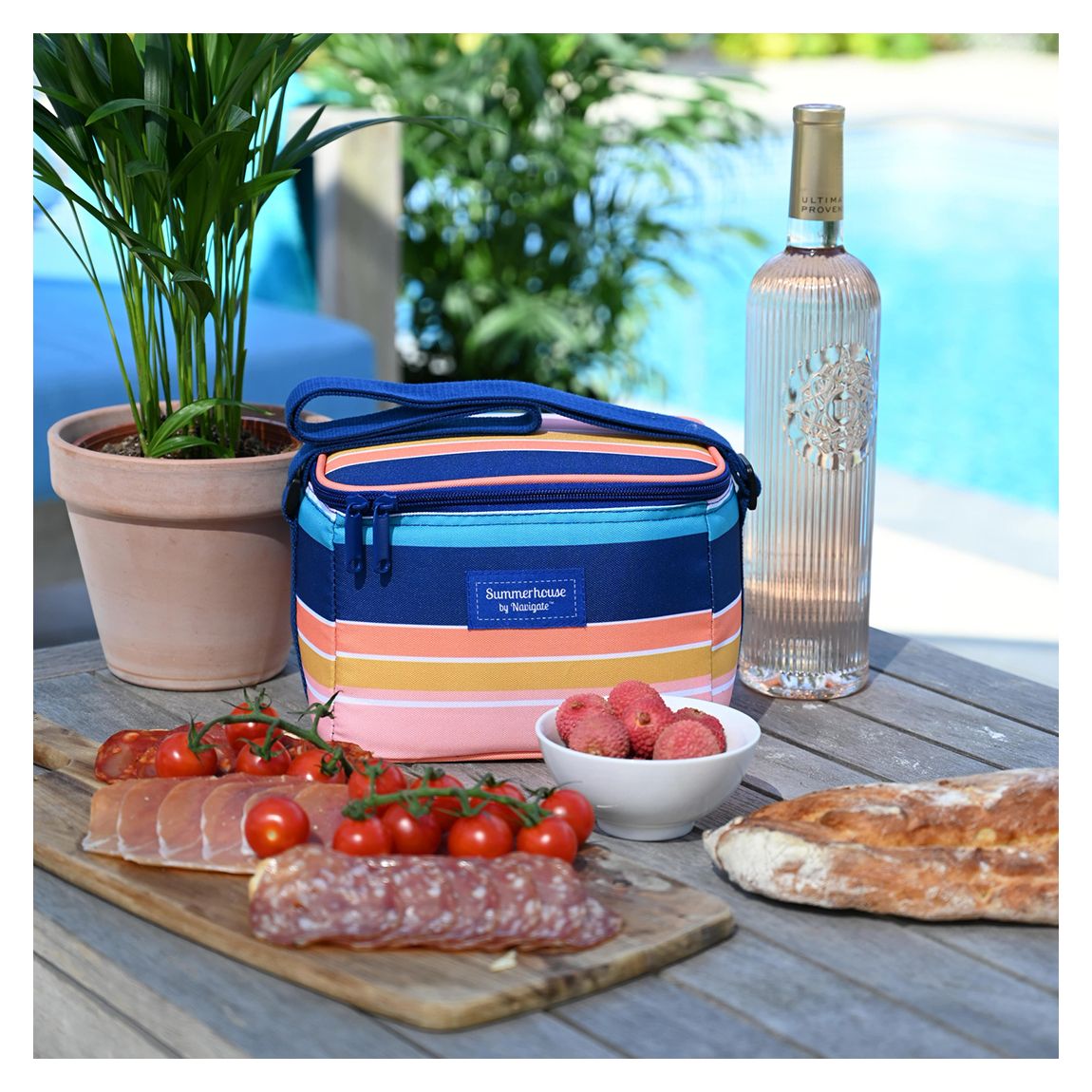Riviera Stripe Personal Cool Bag main product photo