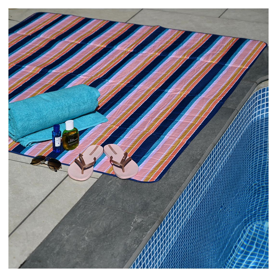 Riviera Stripe Picnic Blanket main product photo