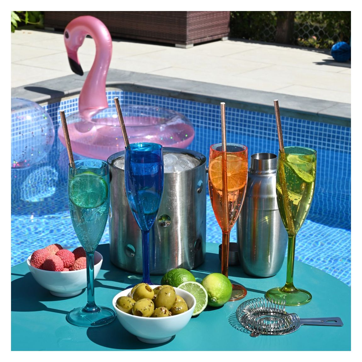 Set of 4 Colour Flutes main product photo