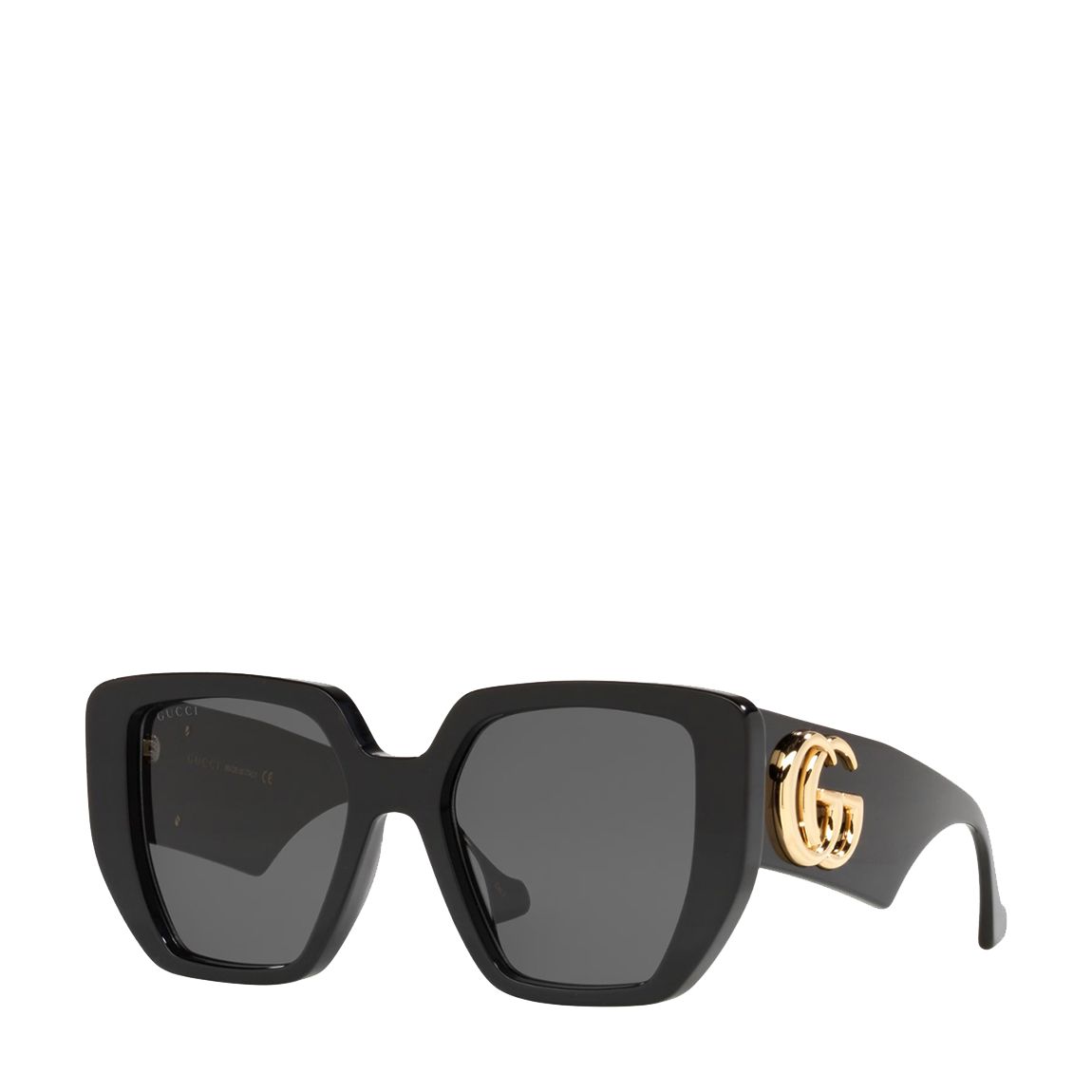Women's Black/Grey Gucci Sunglasses 54mm main product photo