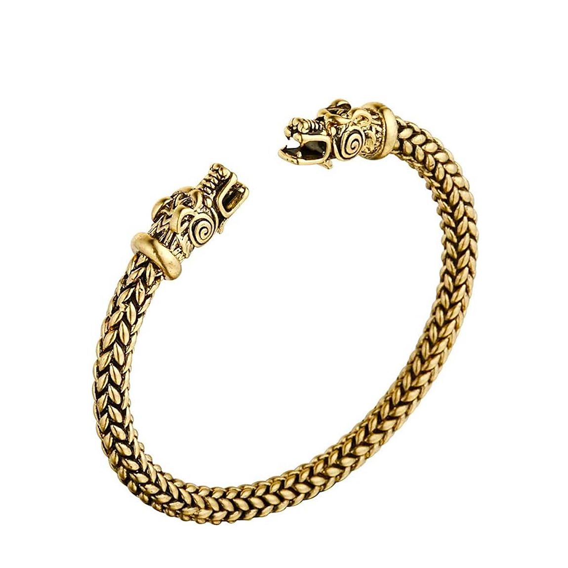 18K Gold Motif Textured Cuff Bangle main product photo