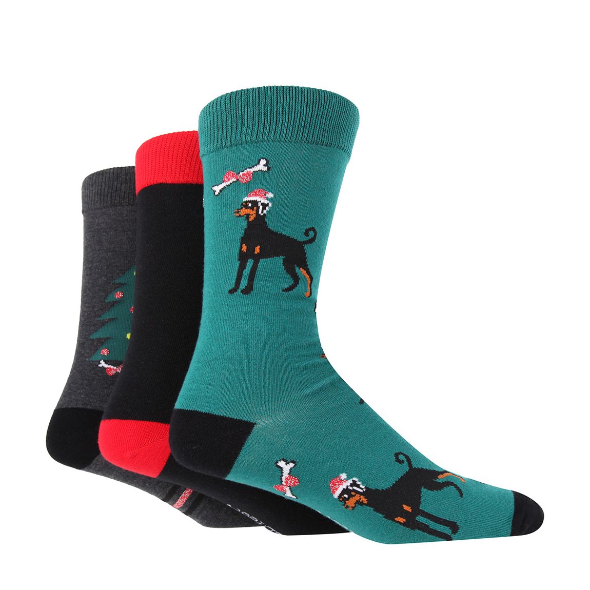 Multi Sock 3pk Seasonal Hanging Gift main product photo
