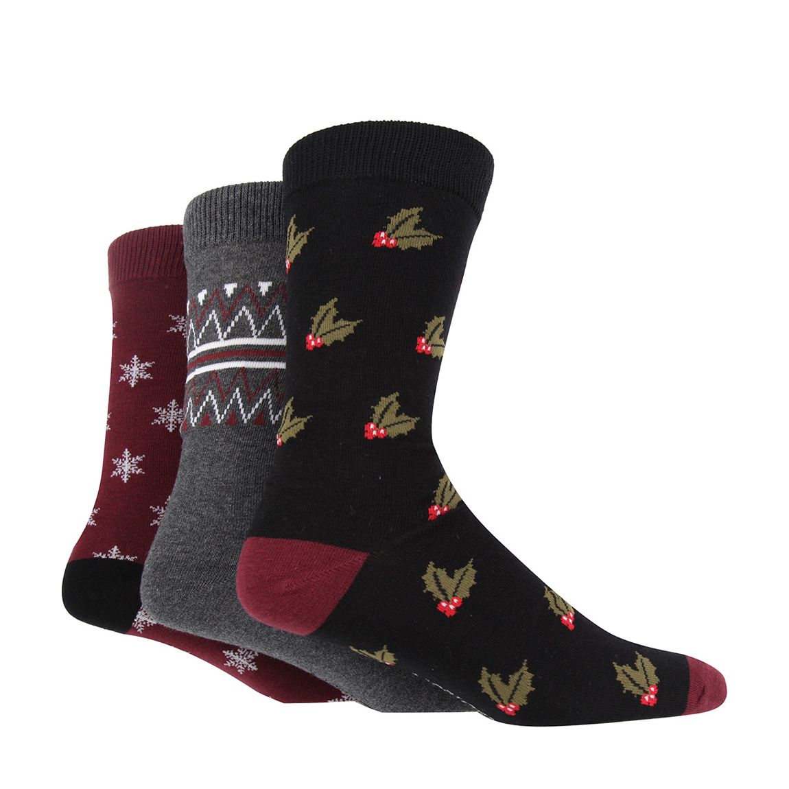 Multi Sock 3pk Seasonal Hanging Gift main product photo