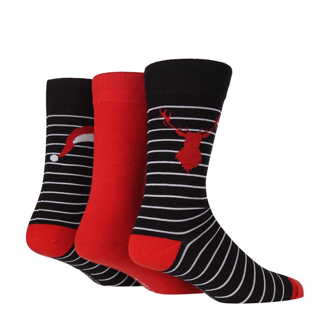 Red Multi Sock 3pk Seasonal Hanging Gift main product photo