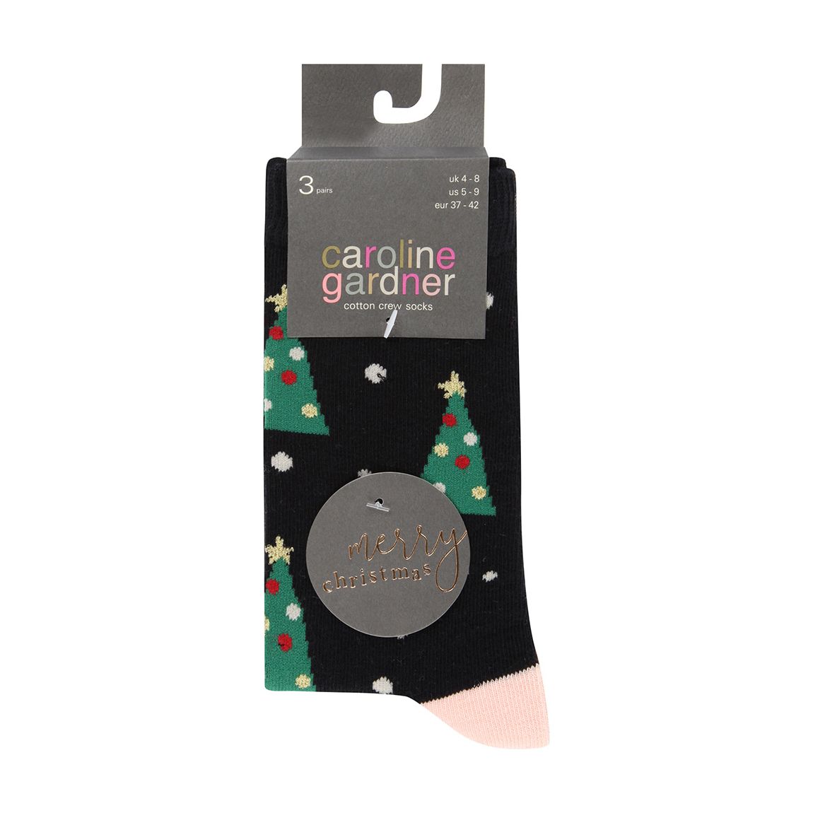 Multi 3pk Seasonal Socks main product photo