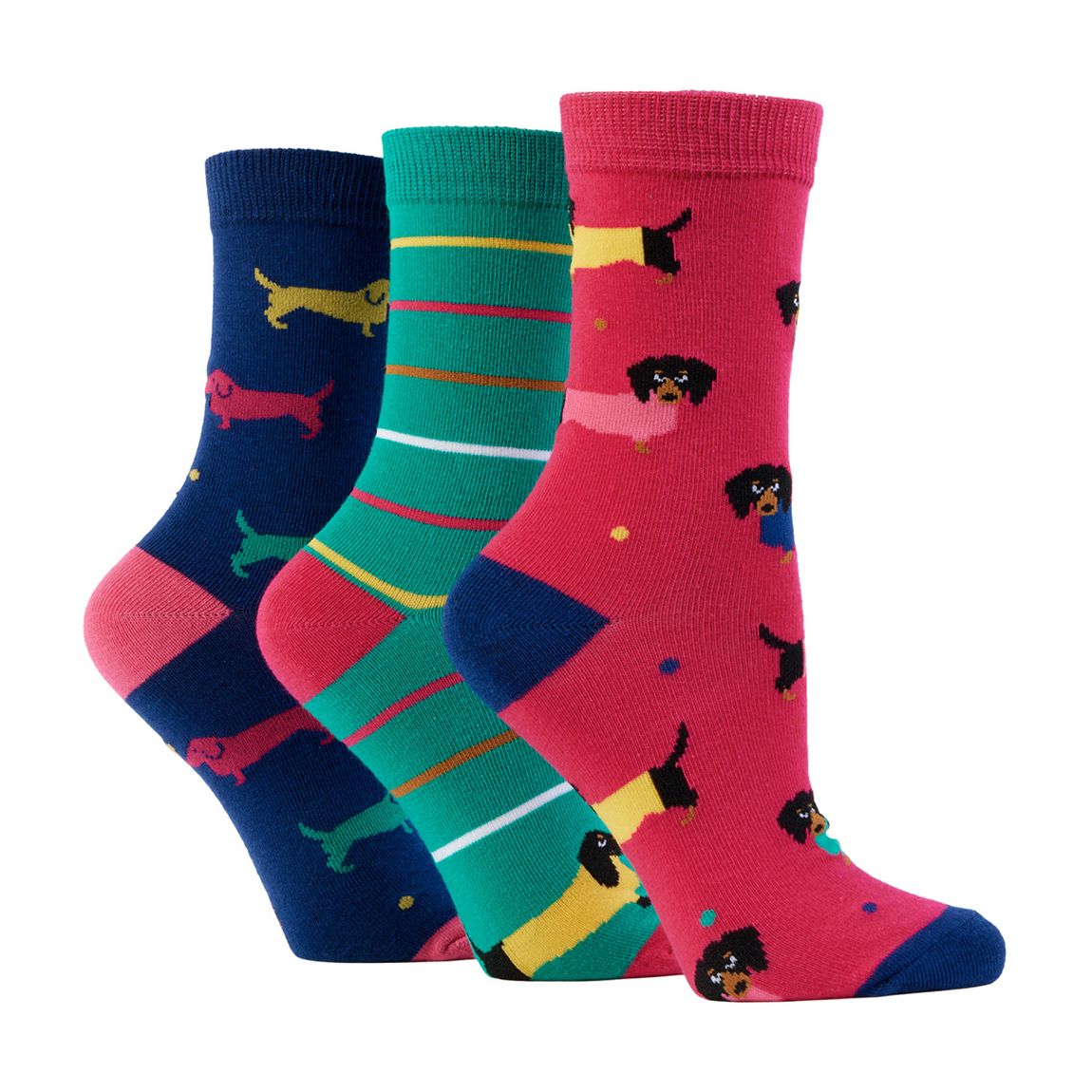 Multi 3 Pack Ladies Novelty Socks main product photo