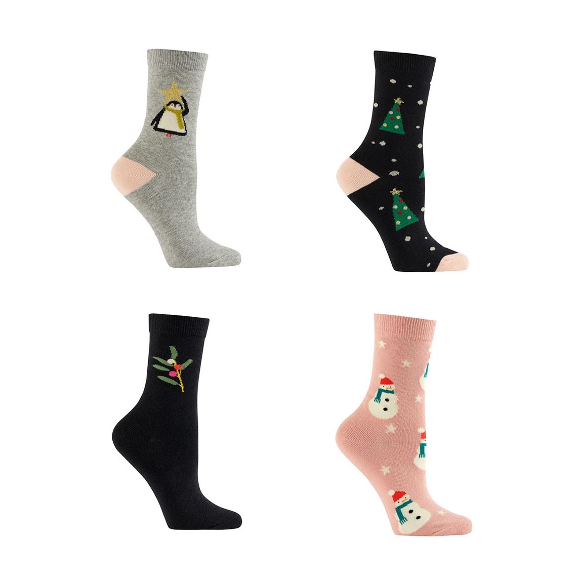 Multi Christmas Sock Bundle Of 4 Gift Box main product photo
