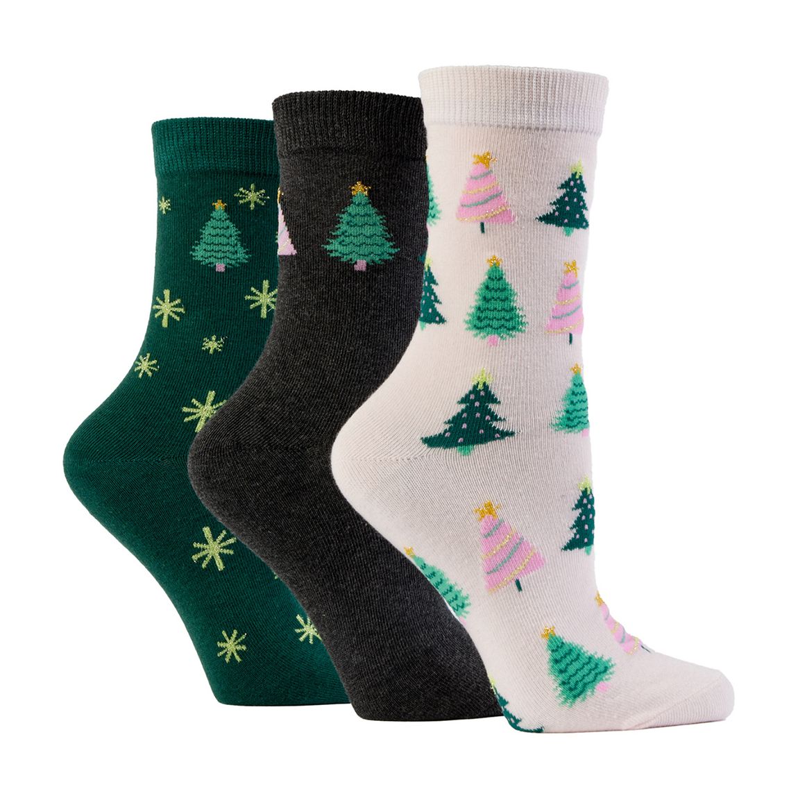 Multi 3pk Christmas Tree Socks main product photo