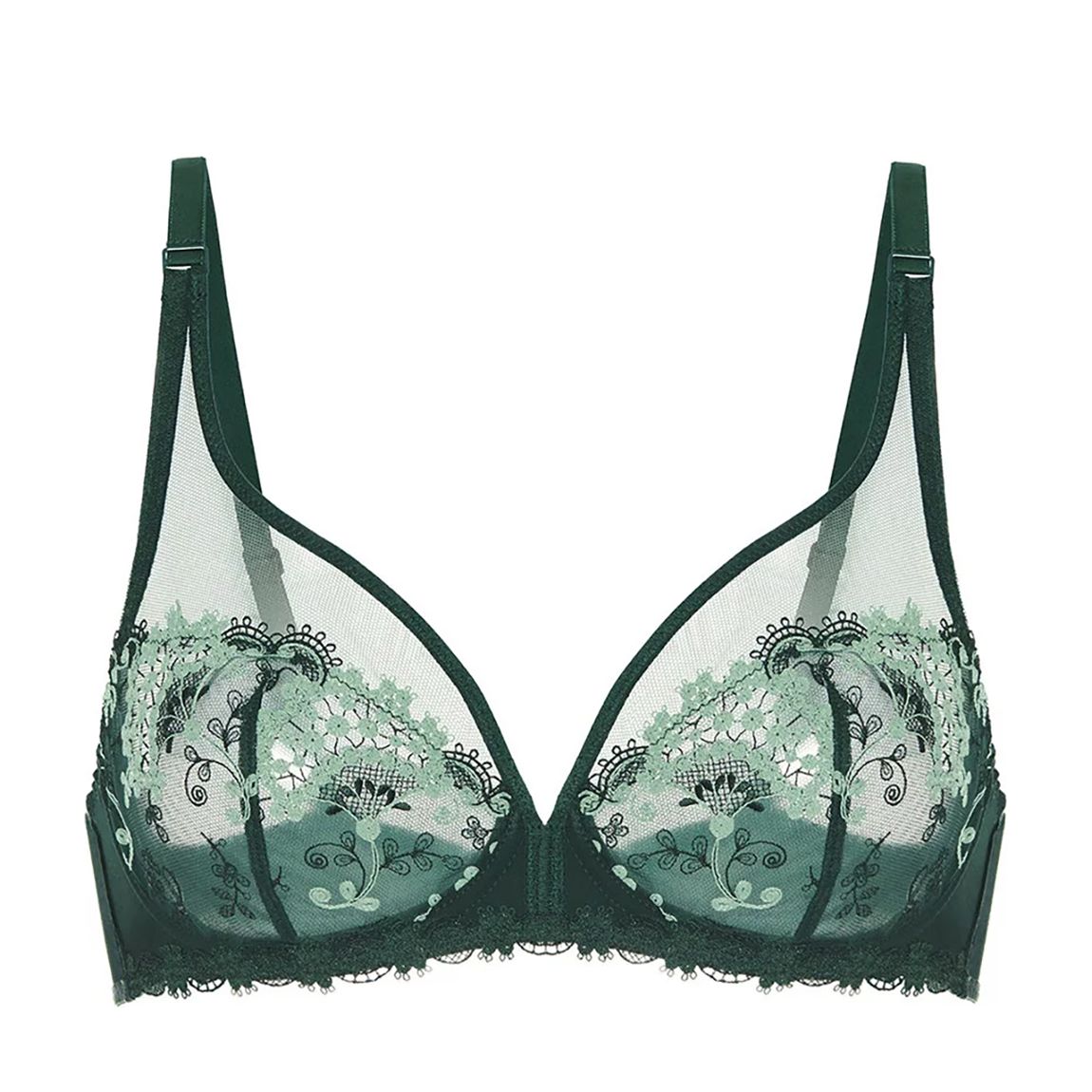Green Kosai Plunge Full Cup Bra main product photo