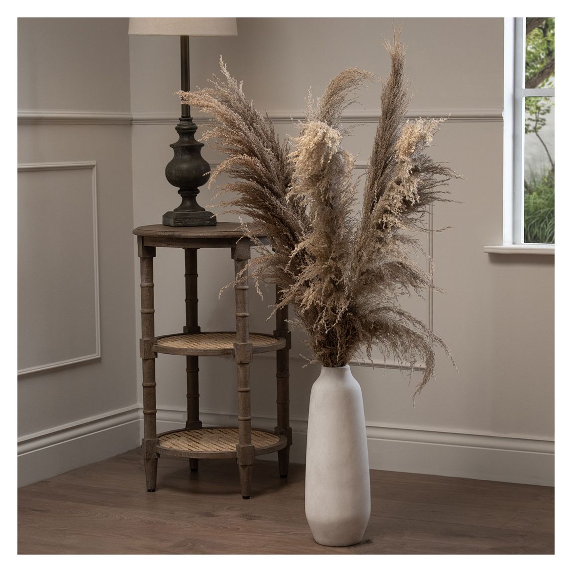 Set Of 15 Faux Mini Natural Pampas Grass Bunch main product photo
