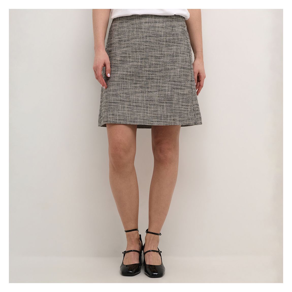 Black White Cotton Skirt main product photo
