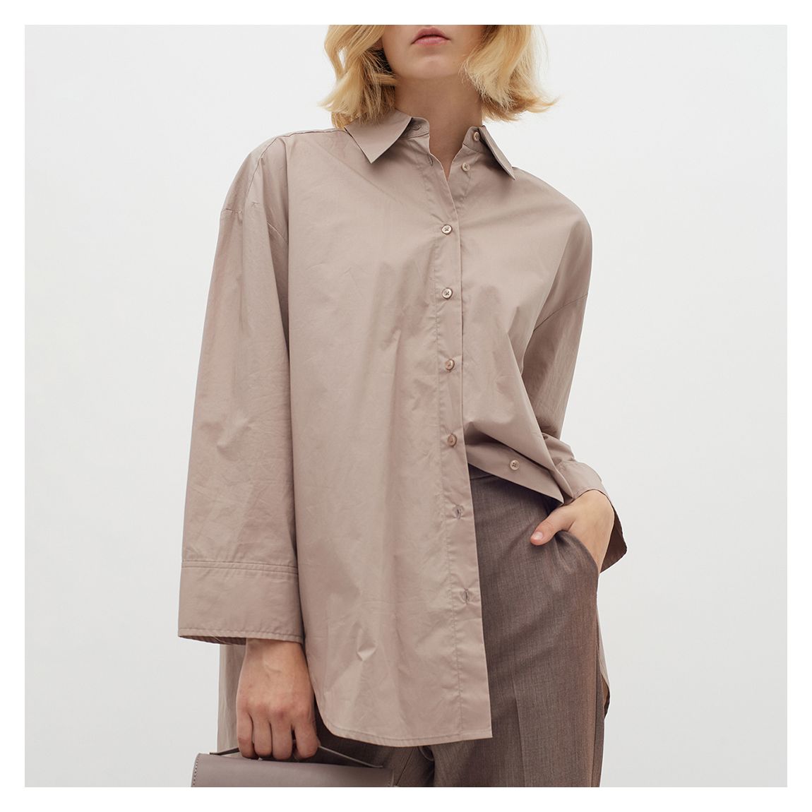 Grey Cotton NituraI Shirt main product photo