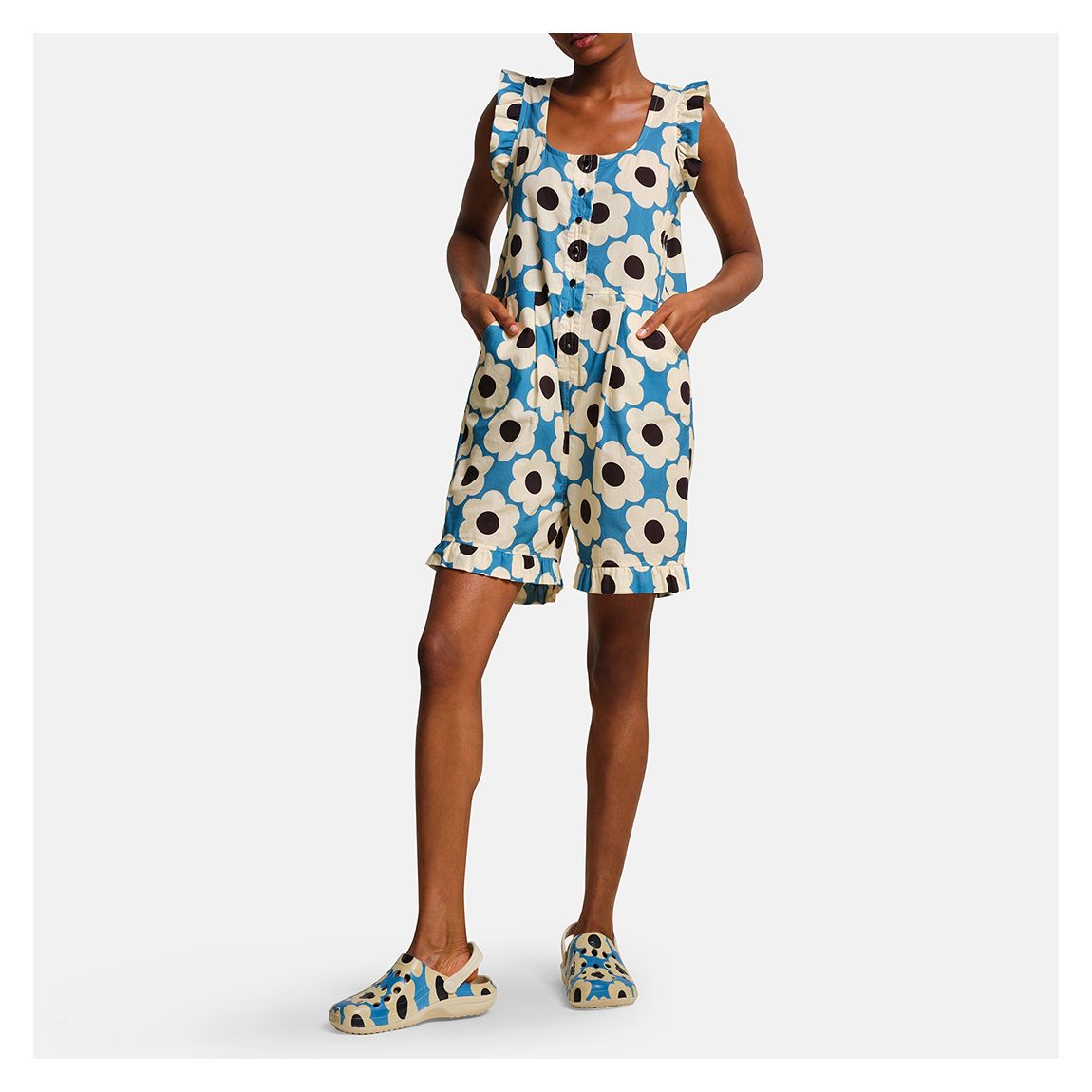 Blue Orla Kiely Cotton Playsuit main product photo