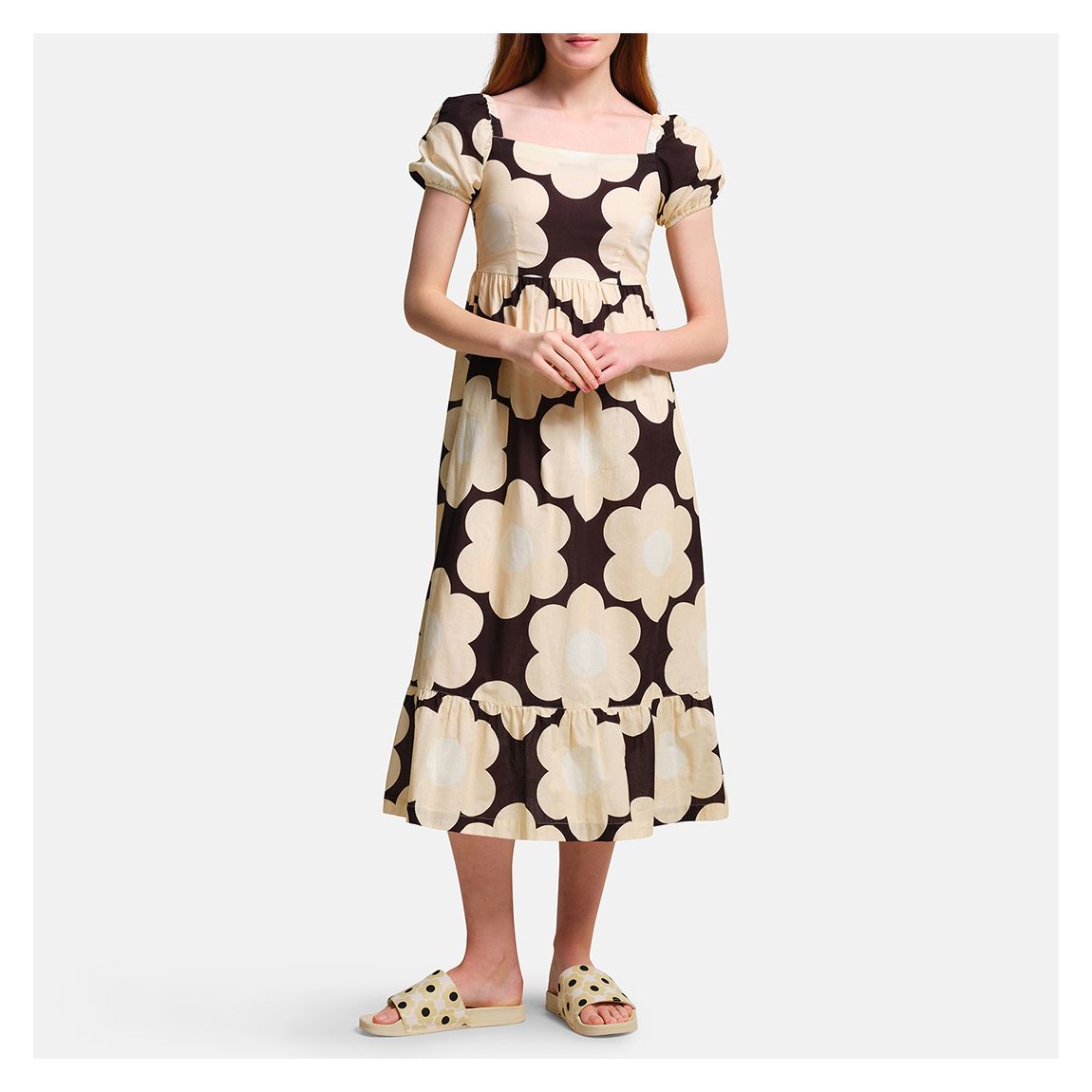 Black/Beige Orla Kiely Cotton Dress main product photo