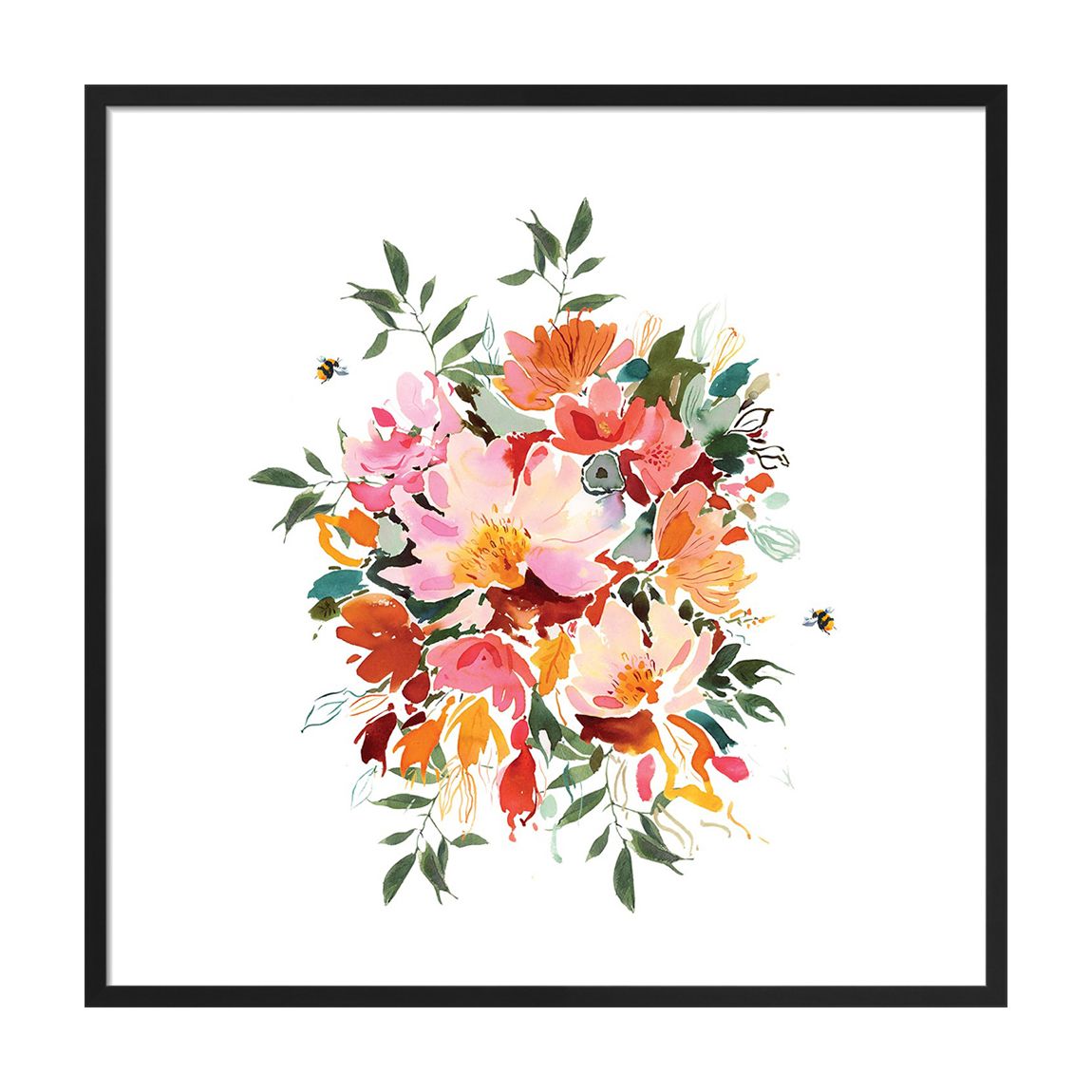 Chelsea Rustic Floral 40x40cm Framed Print main product photo
