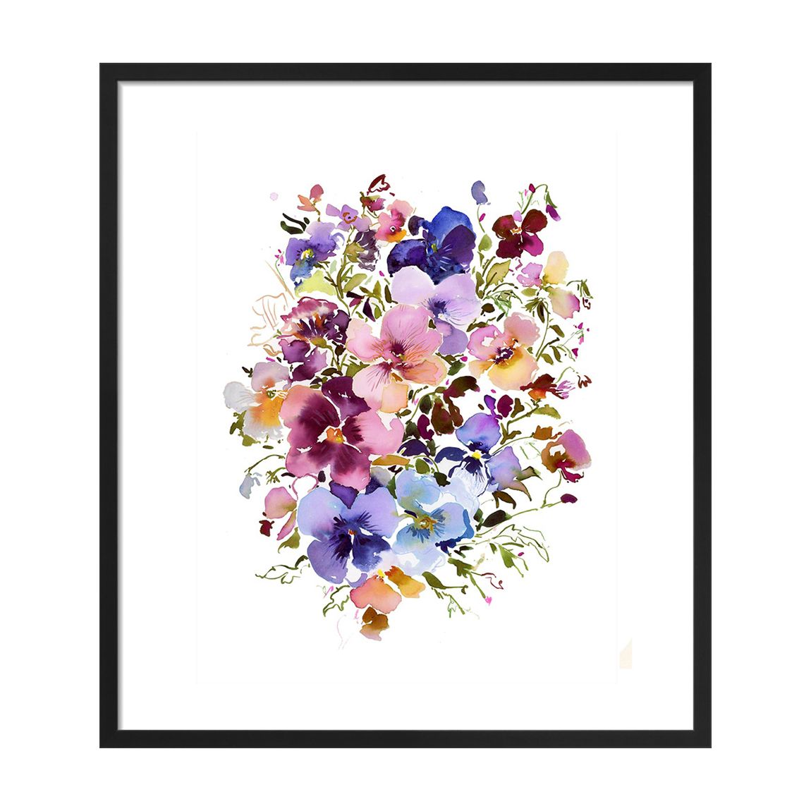 Chelsea Pansys40x50cm Framed Print main product photo